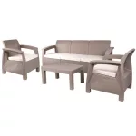   SG Bahama-402 Kerti bútor szett antracit színben, bézs párnaszettel