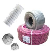 Flexible corrugated tubes and accessories