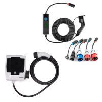 Electric car charging cable set