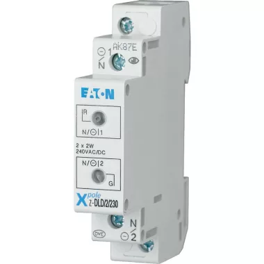 EATON 108898 Z-DLD/WH230 jelzőlámpa kétlámpás fehér + fehér, 110-240V AC/DC