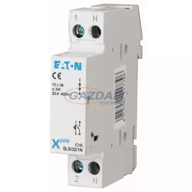 EATON 112221 C10-SLS/32/1N Biztosítós szakaszoló, 10x38 hengeres bizt.-hoz