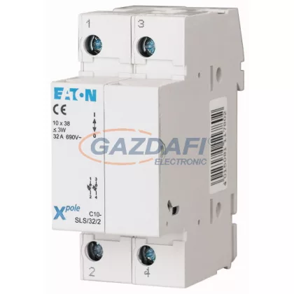   EATON 112227 C10-SLS/32/2-L Biztosítós szakaszoló, 10x38 bizt.-hoz, villogó f.