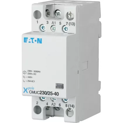   EATON 137403 CMUC230/25-22 installációs kontaktor, 2z+2ny, 25A, 230V AC/DC