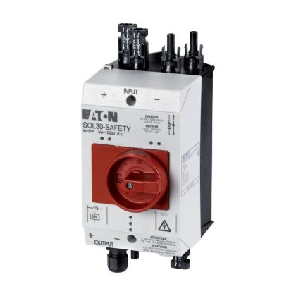   EATON 144123 SOL30-SAFETY/2MV-U(230V50HZ) PV tűzvédelmi DC szak.kapcs. 30A, 2xM12/1xM16