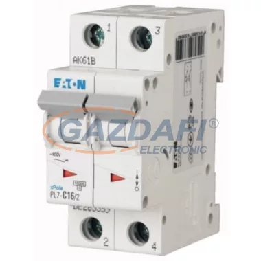 EATON 165101 PL7-D0,5/2 Kismegszakító, 10kA 2pól. EATON 165101 PL7-D0,5/2 Kismegszakító, 10kA 2pól.