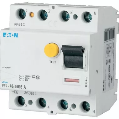 EATON 166827 PF7-63/2/003-G/A Áram-védőkapcsoló 10kA 2pól. (Fi-relé)