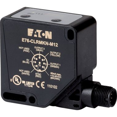 EATON 166927 E76-CLRMKP-M12 Opt. Sensor Color, 45cm, DC, Conn.