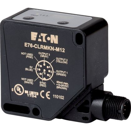 EATON 166928 E76-CLRMKRS-M12 Opt. Sensor Color, 45cm, DC, Conn.