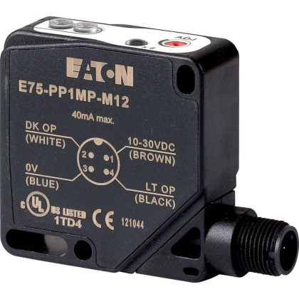 EATON 166998 E75-PPA010P-M12 Opt. Sensor Intelli,10cm, DC, Conn.