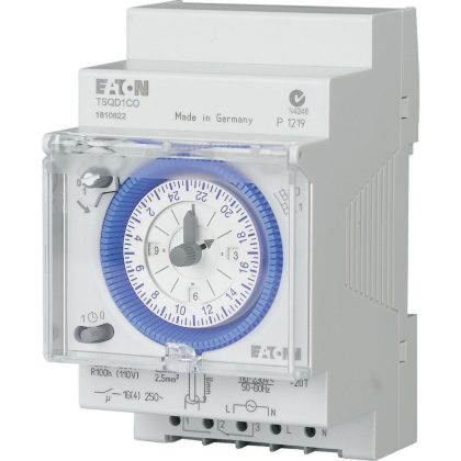   EATON 167390 TSQD1CO analóg kapcs.óra, kvarc (8 nap), napi, 1v, 16A