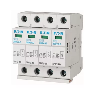 EATON 167596 SPCT2-280/4 komplett túlfesz. levezető, C, 4p, Uc=280V AC