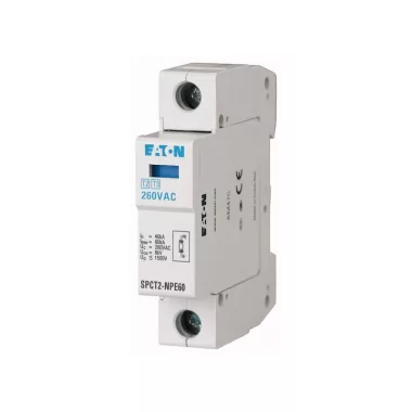 EATON 167618 SPCT2-NPE60/1 komplett túlfesz. levezető, C, 1p+N, Uc=260V AC