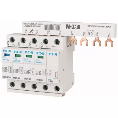 EATON 167630 SPCT2-335-3+NPE/BB komplett túlfesz. lev. C, 3p+N, Uc=335V AC, klt.