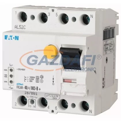 EATON 168639 FRCDM-80/4/03-S/A Áram-védőkapcsoló 10kA 4pól. EATON 168639 FRCDM-80/4/03-S/A Áram-védőkapcsoló 10kA 4pól.