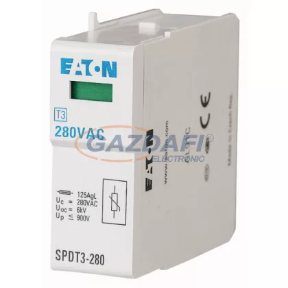   EATON 170484 SPDT3-280 túlfesz. levezető betét D, SPDT3-hoz, Uc=280V AC