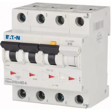 EATON 170892 FRBM6-D10/3N/003-A Áramvédő-kismegszak. 10kA 3p+N EATON 170892 FRBM6-D10/3N/003-A Áramvédő-kismegszak. 10kA 3p+N