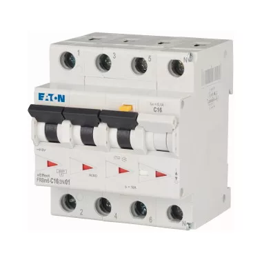 EATON 170903 FRBM6-C16/3N/01 Áramvédő-kismegszak. 10kA 3p+N EATON 170903 FRBM6-C16/3N/01 Áramvédő-kismegszak. 10kA 3p+N
