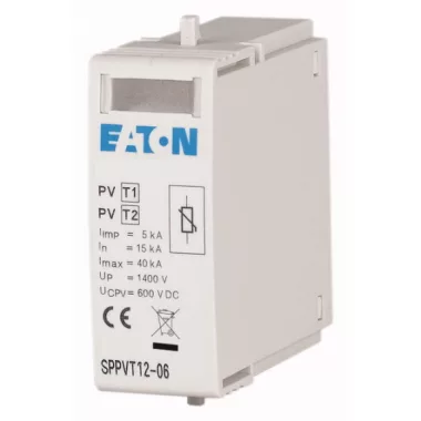EATON 177259 SPPVT12-06 PV túlfesz.levezető 'T1+T2' betét 600V DC 1pól.