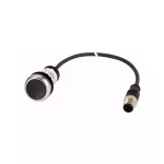 EATON 181083 C22-DR-S-K01-P5 Nyomógomb lapos,reteszelt,1ny,fekete,1m,M12A