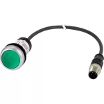 EATON 181300 C22-DL-G-K10-24-P5 Világító nyomógomb, 24V,1z,zöld, 1m,M12A