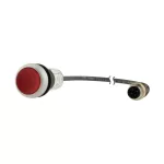EATON 181303 C22-DL-R-K01-24-P5 Világító nyomógomb, 24V, 1ny, piros, 1m,M12A