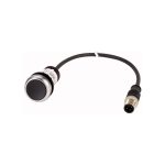 EATON 181612 C22-DR-S-K01-P3 Nyomógomb lapos, 1ny, fekete, 0,5m,M12A