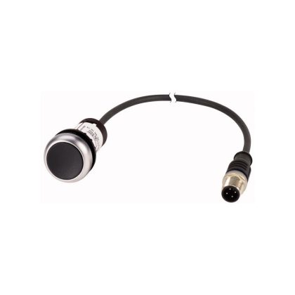   EATON 181612 C22-DR-S-K01-P3 Nyomógomb lapos, 1ny, fekete, 0,5m,M12A