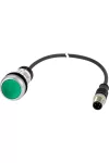 EATON 181629 C22-DRL-G-K10-24-P3 Világító nyomógomb,reteszelt,24V,1z,zöld,0,5m,M12A
