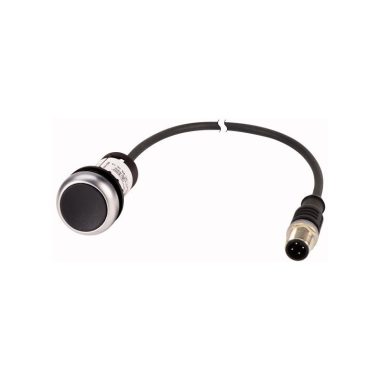 EATON 181634 C22-D-S-K01-P3 Nyomógomb lapos, 1ny, fekete, 0,5m,M12A