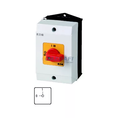 EATON 207110 T0-2-8900/I1-RT Be-Ki kapcsoló 3p+N 20A tokozott piros