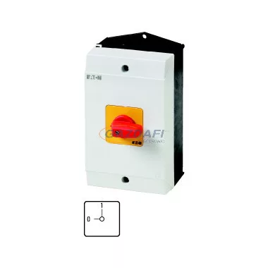 EATON 207301 P1-25/I2-RT/N Be-Ki kapcsoló 3p+N piros tokozott