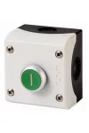 EATON 216522 M22-D-G-X1/KC11/I Tokozott, lapos, zöld nyomógomb kpl.
