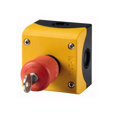 EATON 216523 M22-PVS/KC11/IY Tokozott kulcsos vészgomb kpl.,1z-1ny