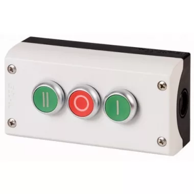 EATON 216532 M22-I3-M1 Tokozott, hármas (I/0/II) nyomógomb kpl.
