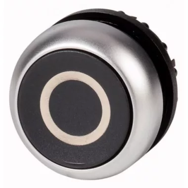 EATON 216632 M22-DR-S-X0 Nyomógomb, lapos, fekete, reteszelt