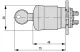 EATON 216880 M22-PVS-MS* Kulcsos VÉSZ-KI gomba 38mm, egyedi zár - 5