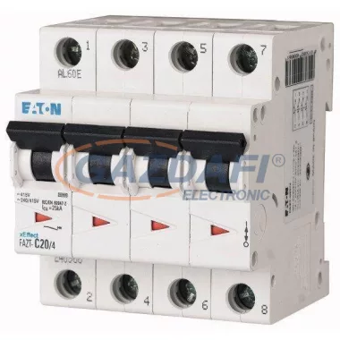 EATON 240938 FAZT-B20/4 Kismegszakító, 25kA 4pól.