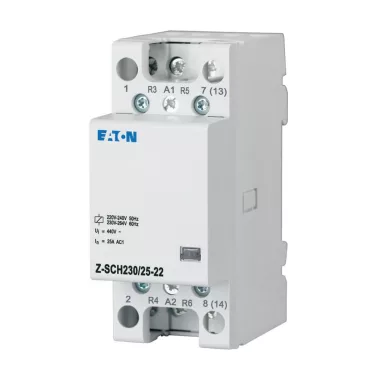 EATON 248849 Z-SCH230/25-22 Installációs kontaktor, 2z+2ny, 25A (AC1), 230V AC