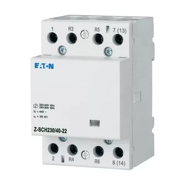 EATON 248853 Z-SCH230/40-22 Installációs kontaktor, 2z+2ny, 40A (AC1), 230V AC