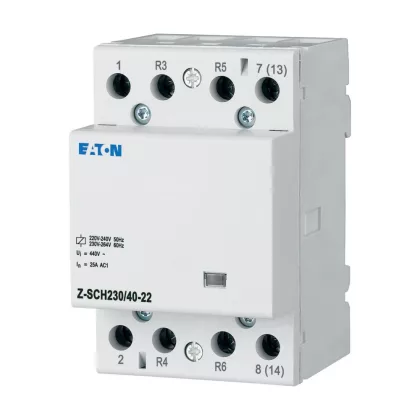   EATON 248853 Z-SCH230/40-22 Installációs kontaktor, 2z+2ny, 40A (AC1), 230V AC