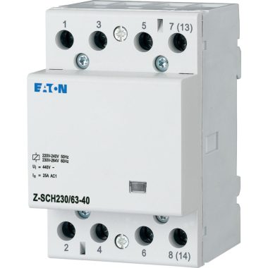 EATON 248856 Z-SCH230/63-40 Installációs kontaktor, 4z, 63A (AC1), 230V AC