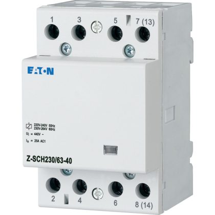 EATON 248856 Z-SCH230/63-40 Installációs kontaktor, 4z, 63A (AC1), 230V AC