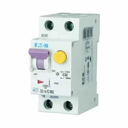 EATON 263553 PFL7-32/1N/B/003-A-DE Áramvédő-kismegszak. 10kA 1p+N EATON 263553 PFL7-32/1N/B/003-A-DE Áramvédő-kismegszak. 10kA 1p+N