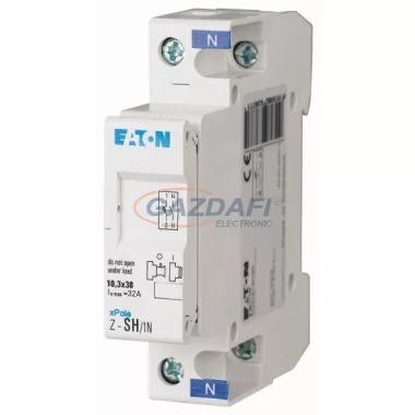 EATON 263877 Z-SH/1N Biztosítós szak. kapcsoló (üres) 32A, 1p+N, 10x38