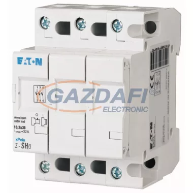 EATON 263879 Z-SH/3 Biztosítós szak. kapcsoló (üres) 32A, 3p, 10x38