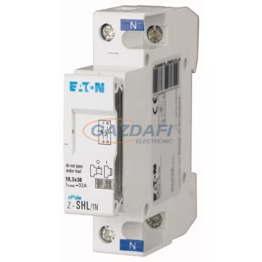 EATON 263884 Z-SHL/1N Biztosítós szak. kapcs.+L (üres) 32A, 1p+N, 10x38