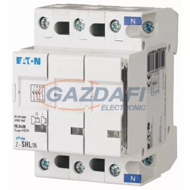 EATON 263887 Z-SHL/3N Biztosítós szak. kapcs.+L (üres) 32A, 3p+N, 10x38