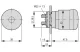 EATON 271540 M22S-PVLT Vil. STOP-KI ny.gomb,visszaáll.forgatással,fek.fej