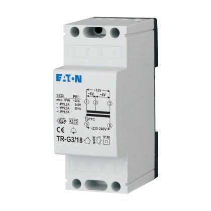 EATON 272483 TR-G3/18 csengő transzformátor, 230V/4V_8V_12V AC, 18VA