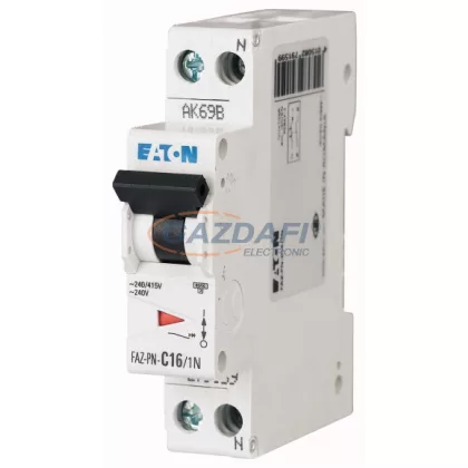 EATON 279158 FAZ-PN-C13/1N Kismegszakító, 15kA 1-pól.+null 1TE